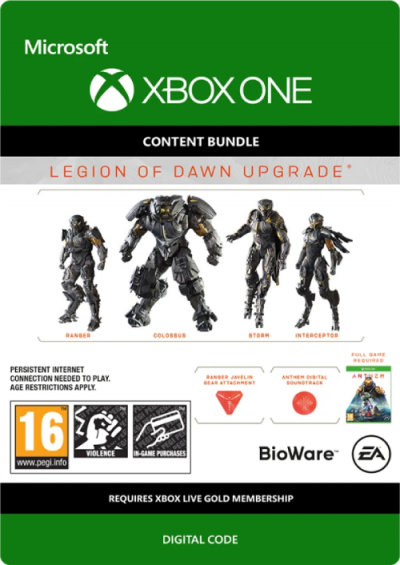 Compare Anthem Legion of Dawn Upgrade Xbox One CD Key Code Prices & Buy 1